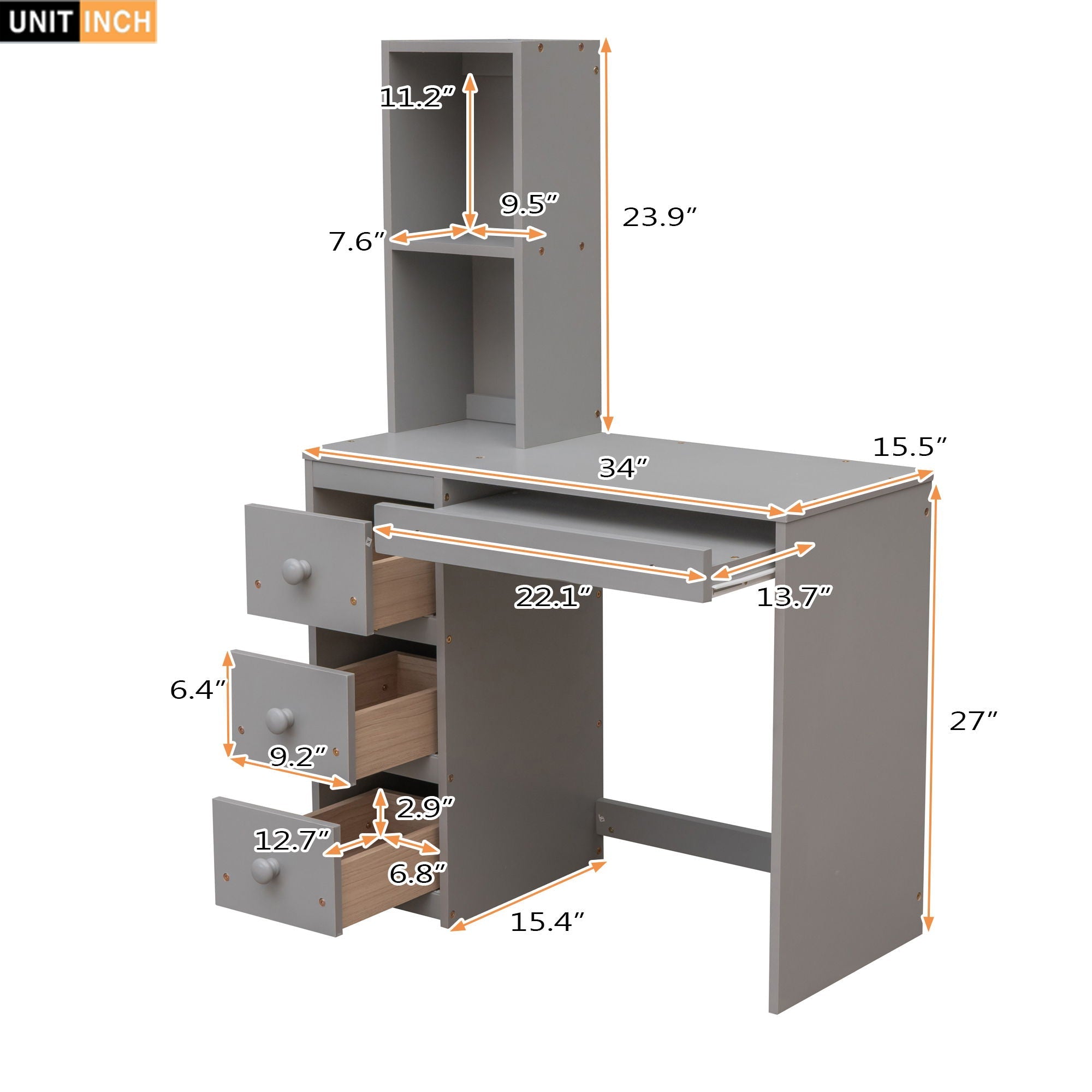 Loft Bed With Stand Alone Bed, Storage Staircase, Desk, Shelves, And Drawers by Unique Piece Furniture
