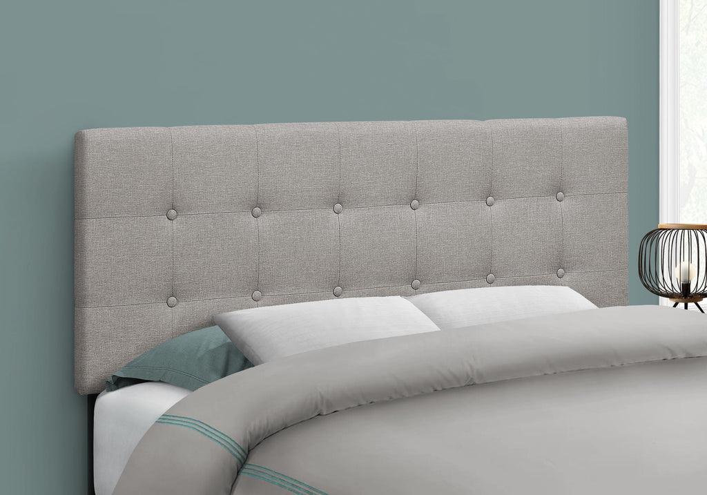 Full Size Bed Headboard Only, Upholstered, Transitional - Gray by Unique Piece Furniture