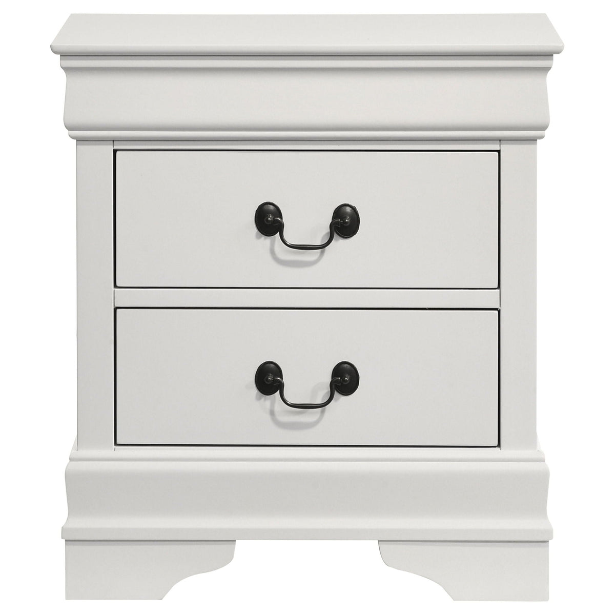 Louis Philippe 2-drawer Nightstand Bedside Table White by Unique Piece Furniture