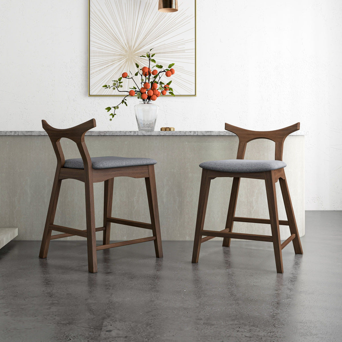 Hester - Upholstered, Square Bar Chair (Set of 2) by Unique Piece Furniture