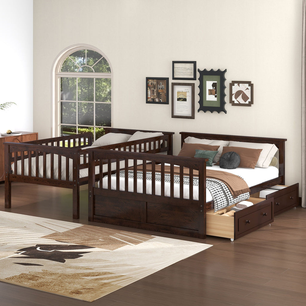 Bunk Bed With Drawers, Convertible Storage Bed by Unique Piece Furniture