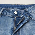 Elegant Stretch Slim Embroidered Mi length Jeans by Trendy Attic Store01