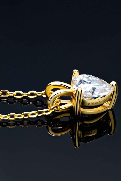 1 Carat Moissanite Heart-Shaped Pendant Necklace by Wild and Free Boutique
