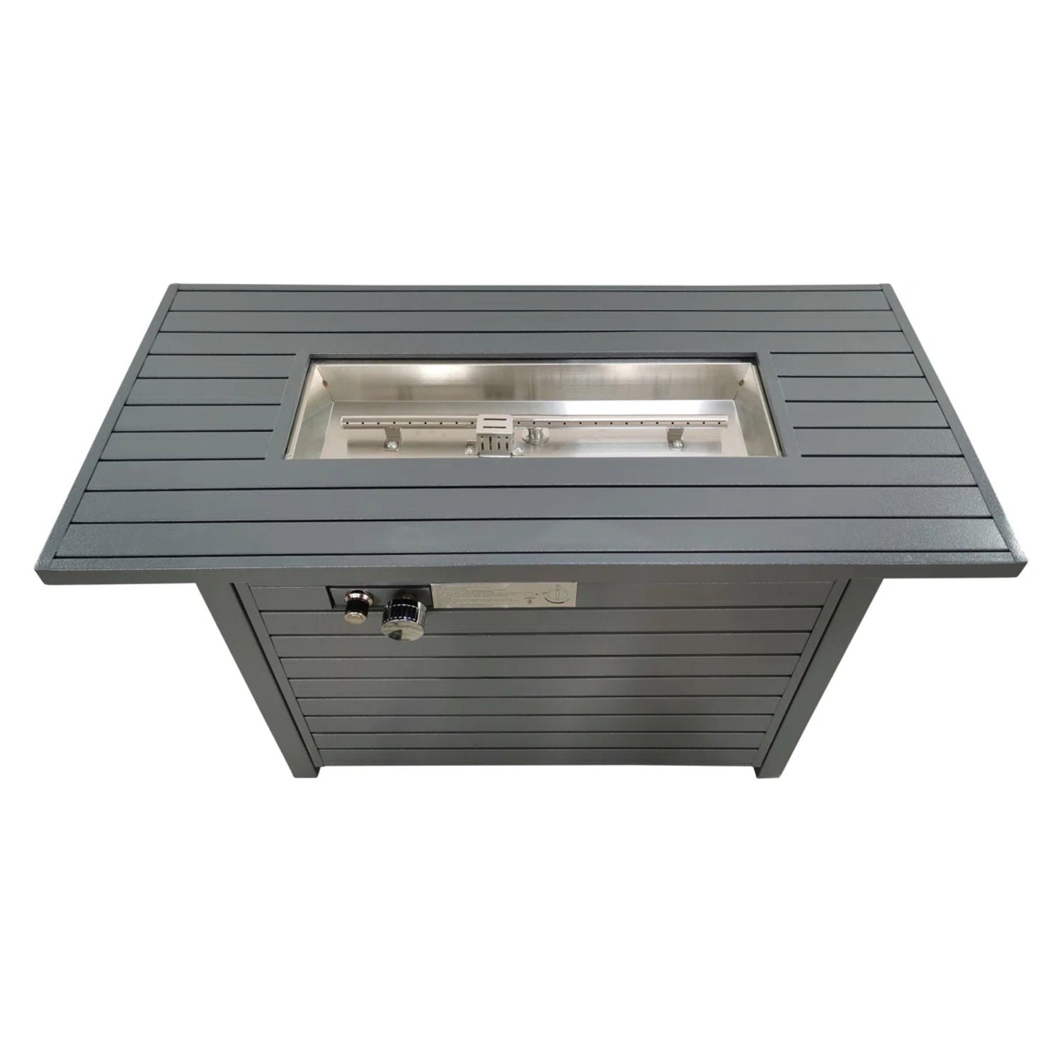 Outdoor Gas Fire Pit Table With Durable Construction And Lid - Gray by Unique Piece Furniture