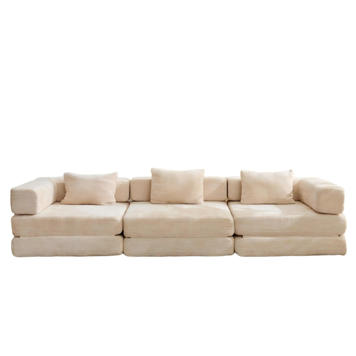 Convertible Floor Sofa Bed, Boneless Modular Sectional Sofa For Living Room by Unique Piece Furniture