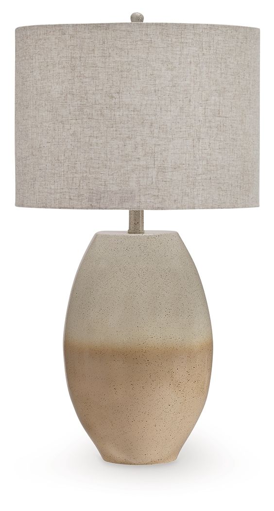 Linas - Metal Table Lamp - Cream / Beige by Unique Piece Furniture