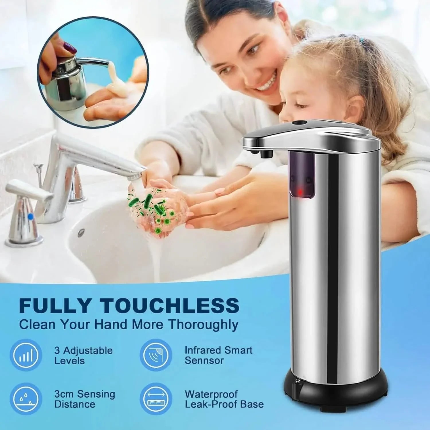 Stainless Steel Automatic Soap Dispenser by DailySale