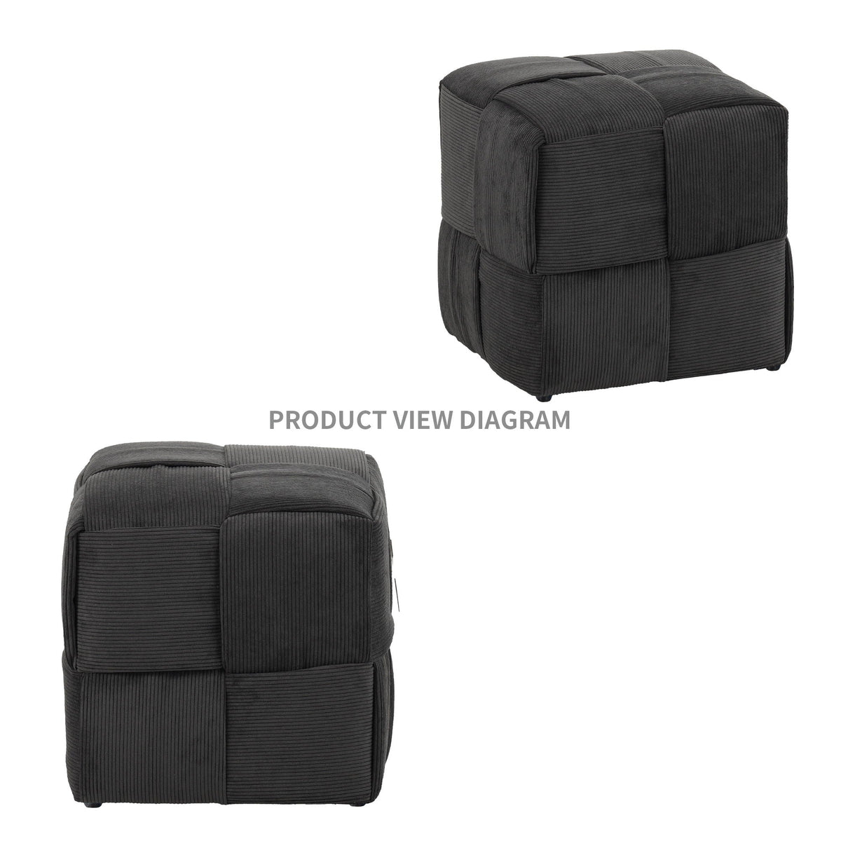 Modern Ottoman Foot Rest With Woven Design by Unique Piece Furniture