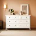 White 6 Drawer Dresser With Deep Space Finish Storage by ShipItFurniture