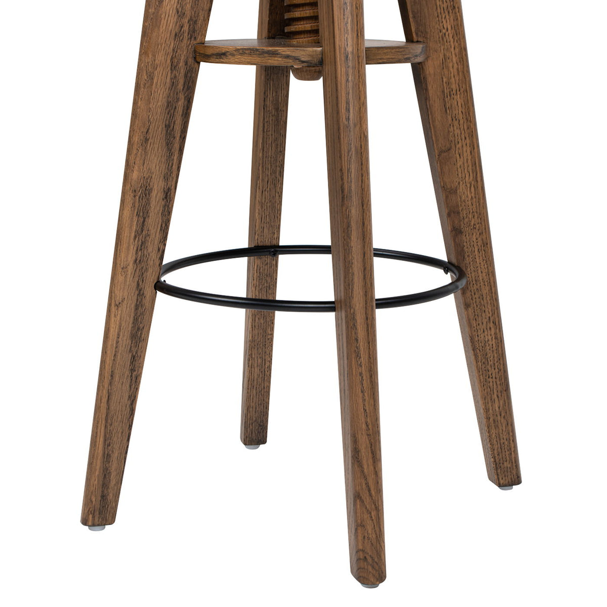 Spencer - Minimalist Oak Adjustable Bar Counter Stool - Walnut Brown Oak by Unique Piece Furniture