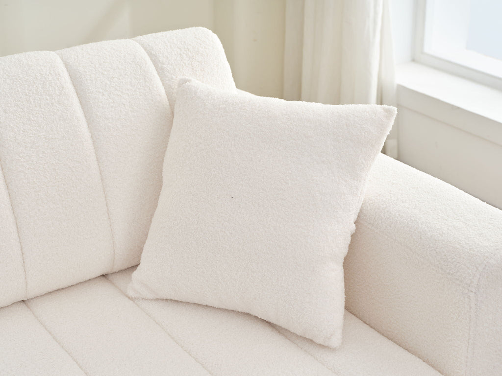 Jessica - Lamb Wool Sectional Sofa With Chaise, Versatile Configuration by Unique Piece Furniture