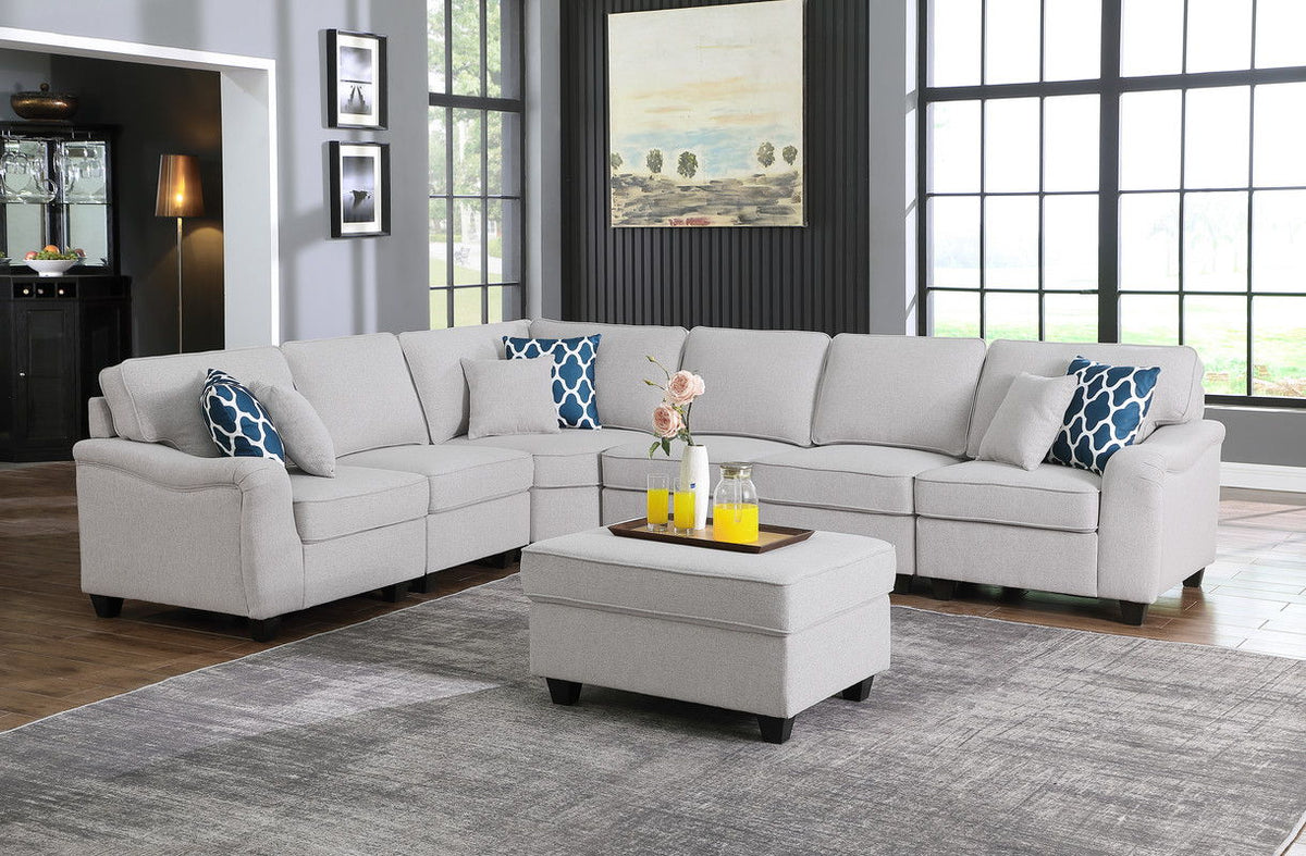 Leo - Comfor Modular Sofa And Ottoman by Unique Piece Furniture