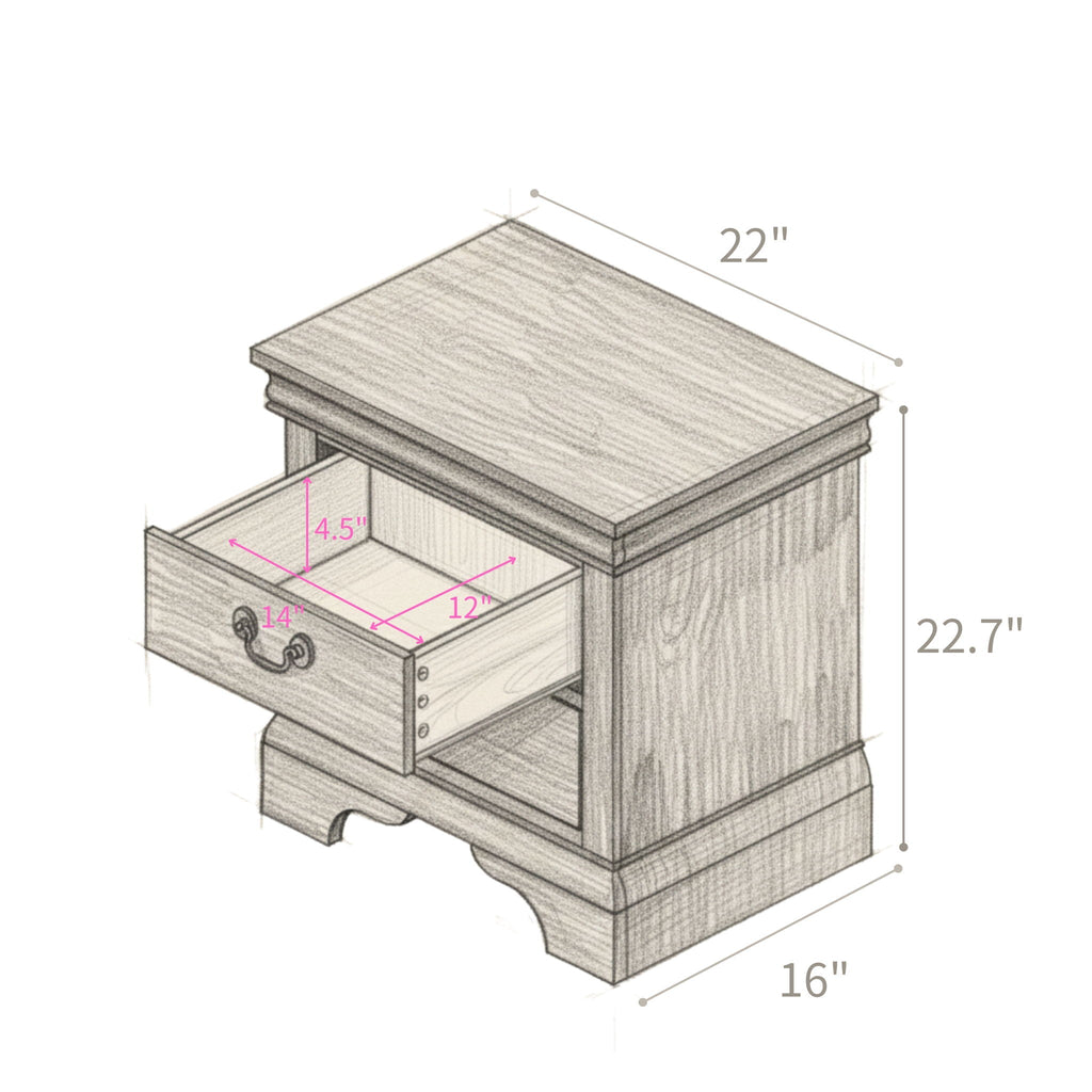 Nightstand With 2 Drawers by Unique Piece Furniture