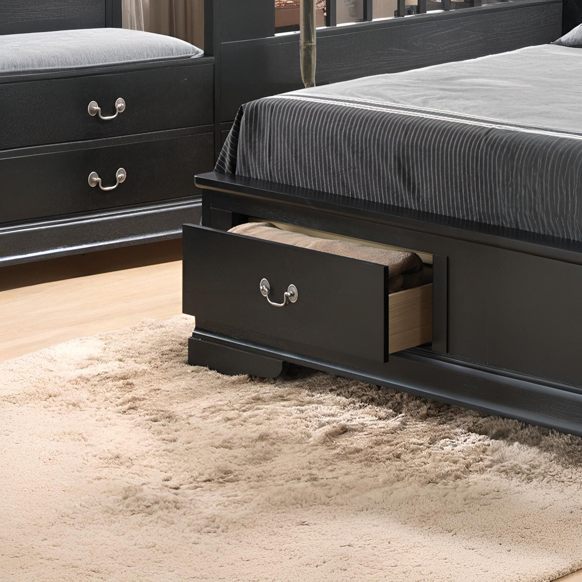 Upholstered Panel Sleigh Bed Design by Unique Piece Furniture