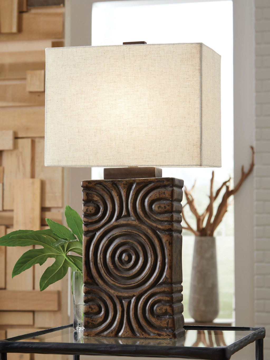 Heathbury - Paper Table Lamp - Antique Brown by Unique Piece Furniture