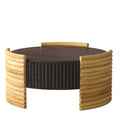 Modern Colorblocked Striped Coffee Table With Flip Top Storage by Unique Piece Furniture
