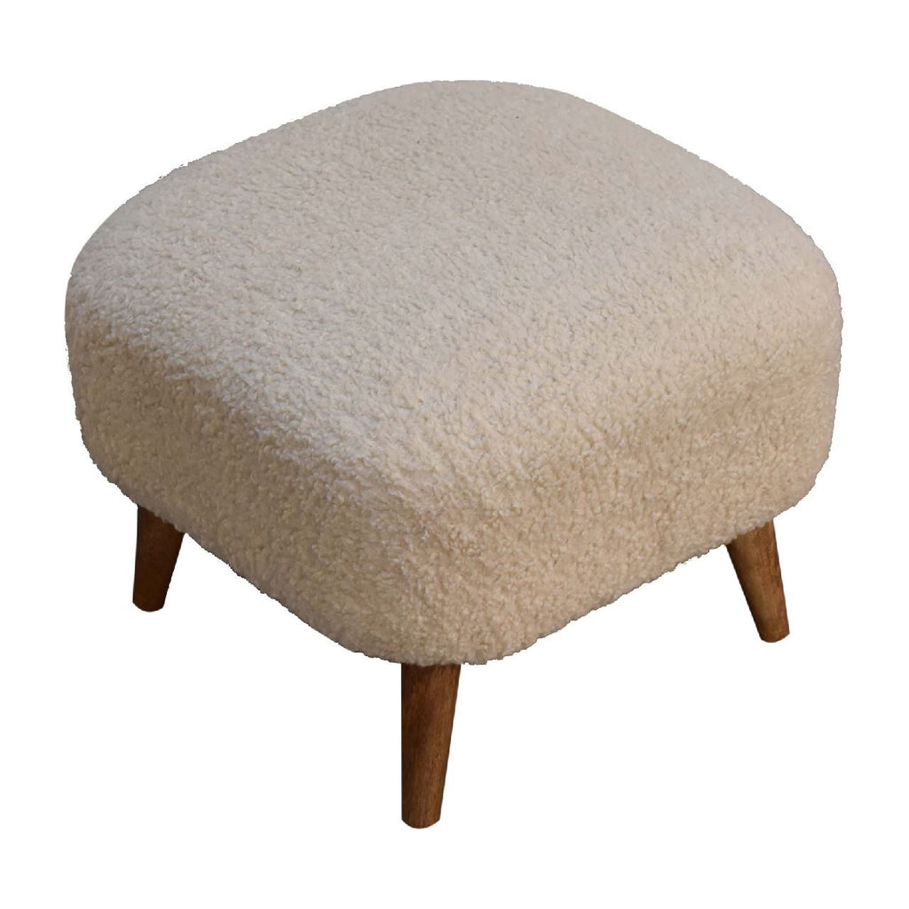 Square Footstool - Cream by Unique Piece Furniture