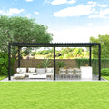 Louver Pergola Steel Louvers & Frame - Black by Unique Piece Furniture