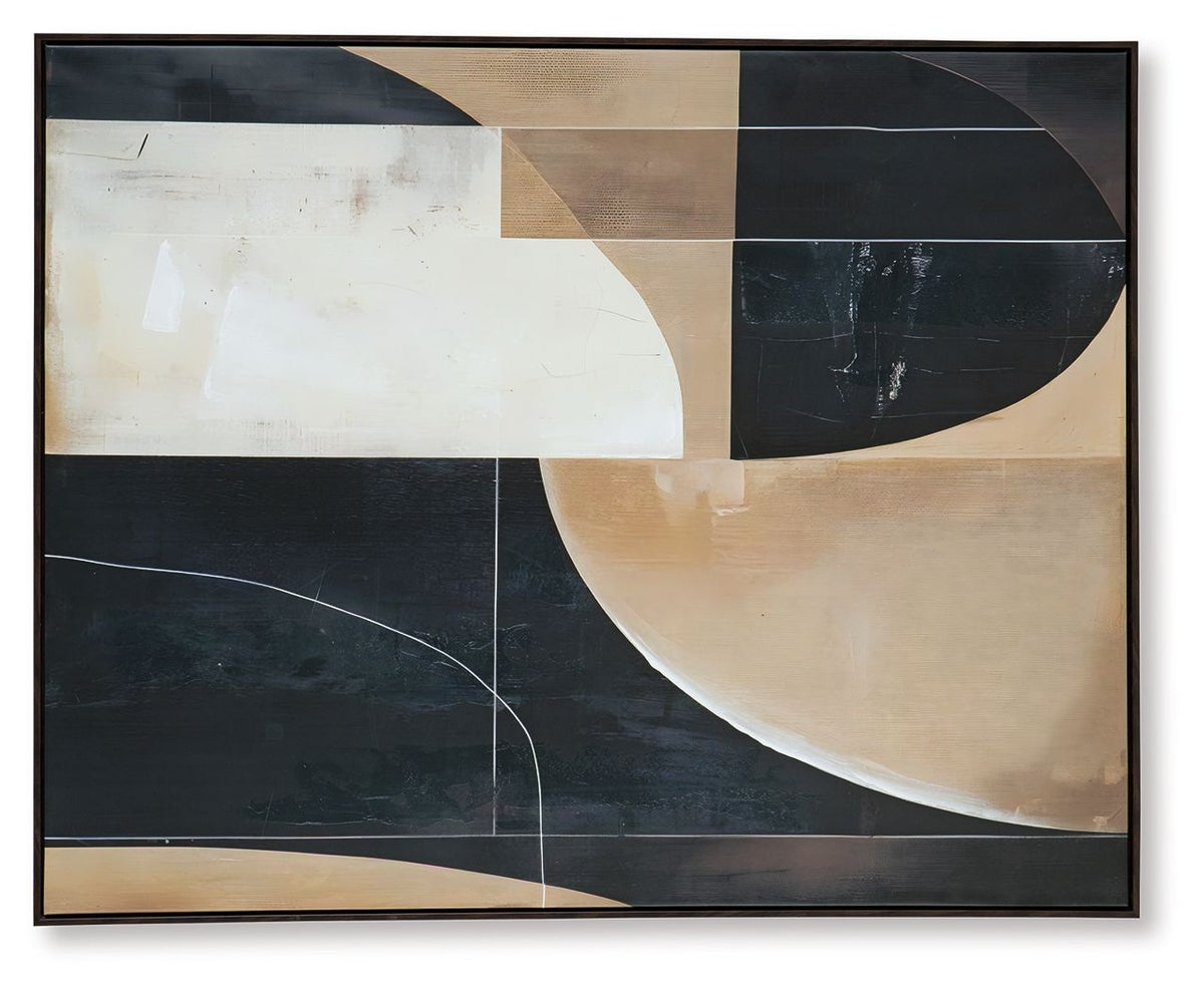 Ewanford - Wall Art - Black / Brown / Tan by Unique Piece Furniture