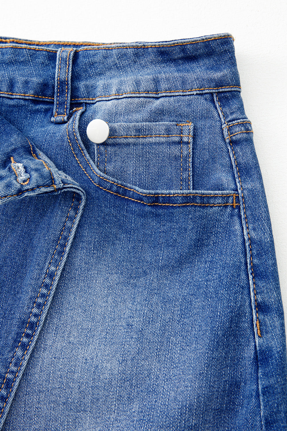 Ashleigh Blue Wrapped Crossed Waist Denim Mini Skirt by Wild and Free Boutique