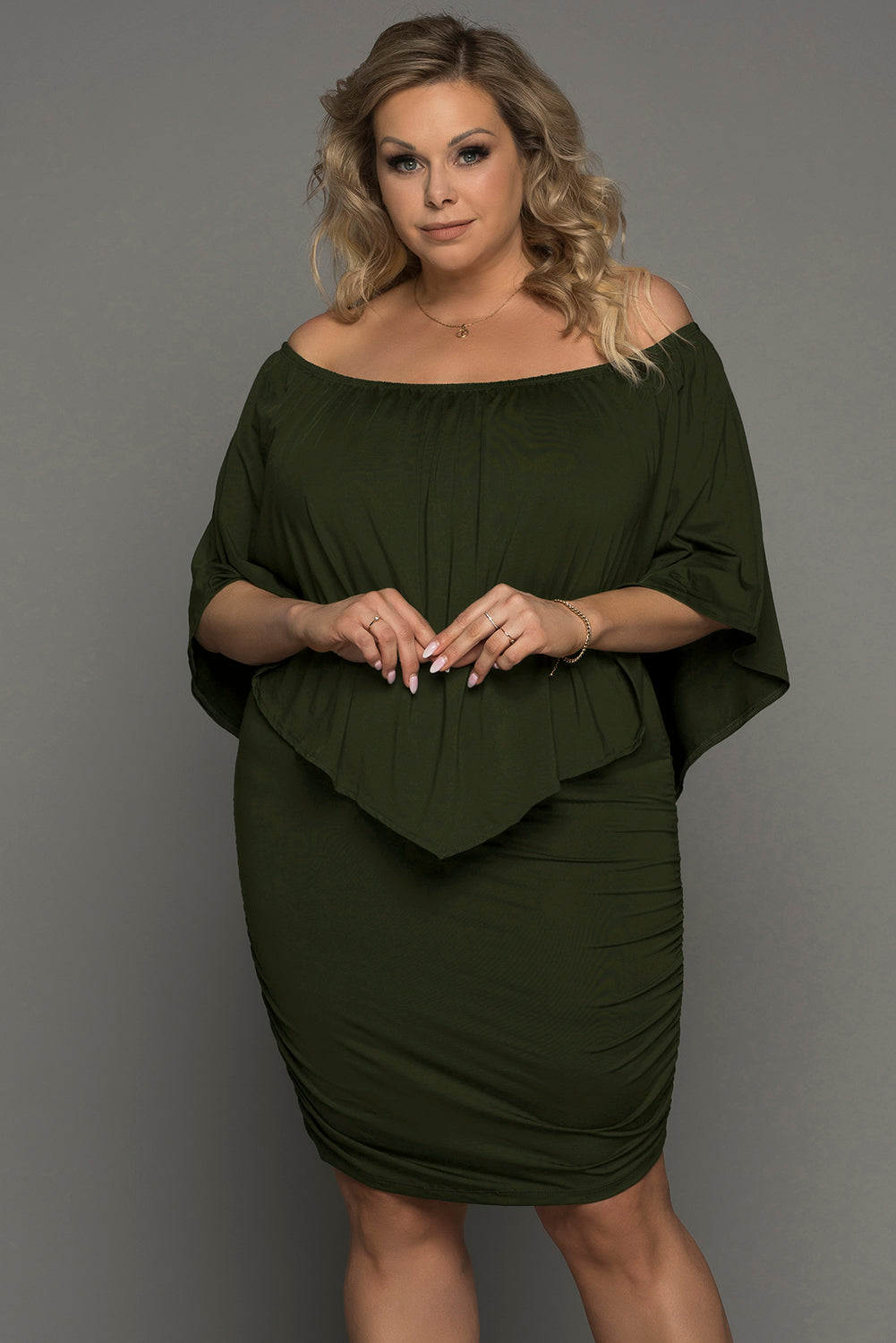 Plus size Dressing Layered Fiery Red Mini Poncho Dress by Wild and Free Boutique