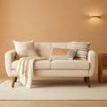 Modern Compact Beige Loveseat For Small Living Rooms by ShipItFurniture