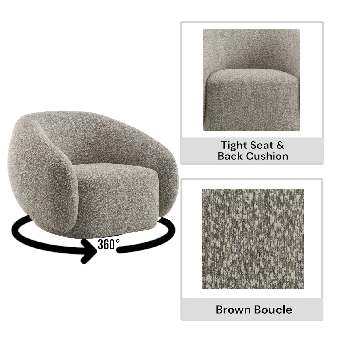 Isabel - Chair With Swivel Base by Unique Piece Furniture