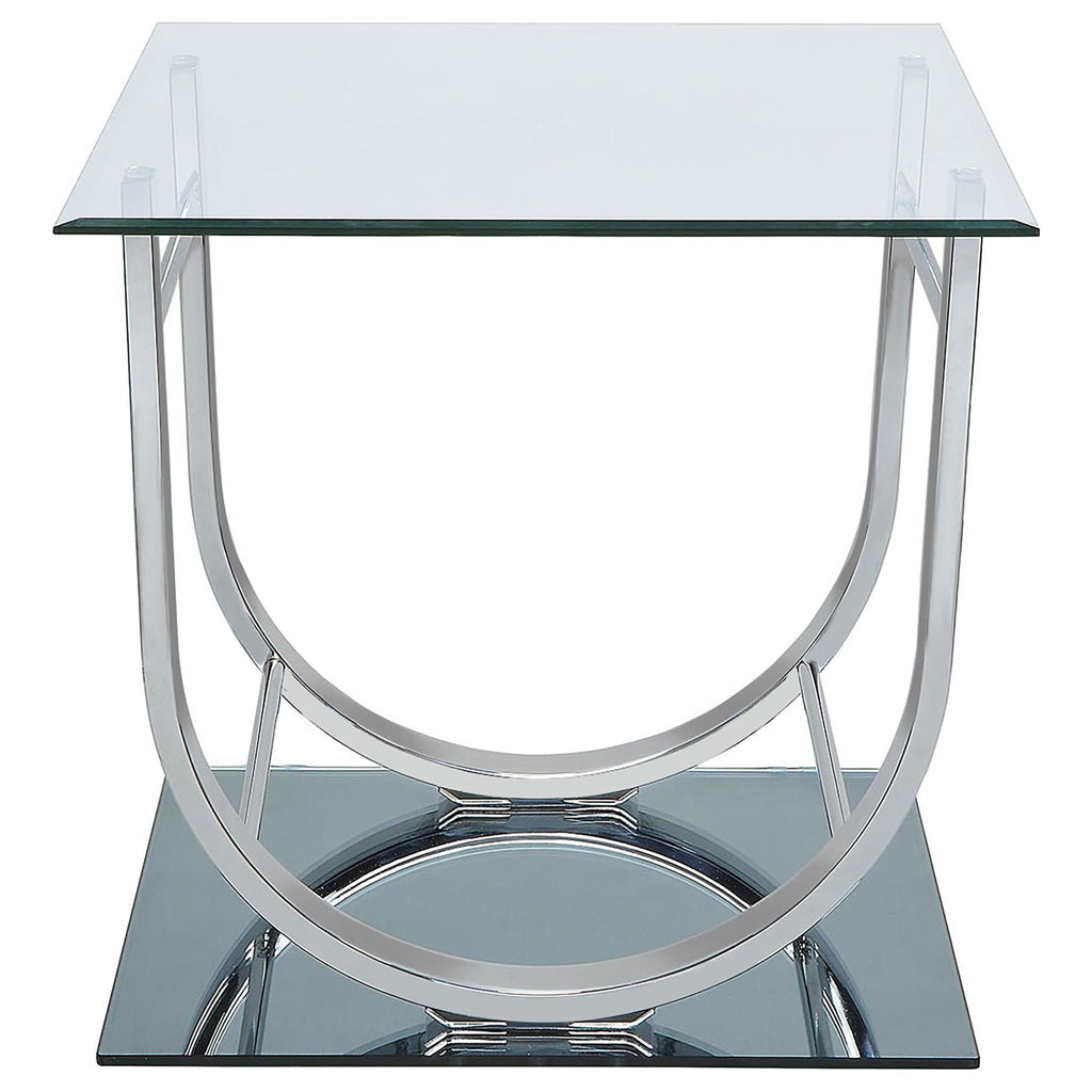 Danville 2-piece Glass Top Coffee and End Table Set Chrome by Unique Piece Furniture
