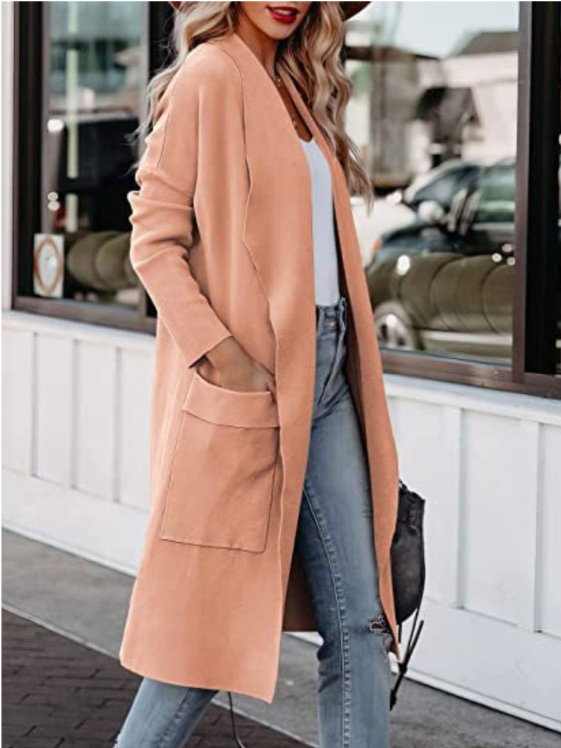Open Front Dropped Shoulder Outerwear by Wild and Free Boutique