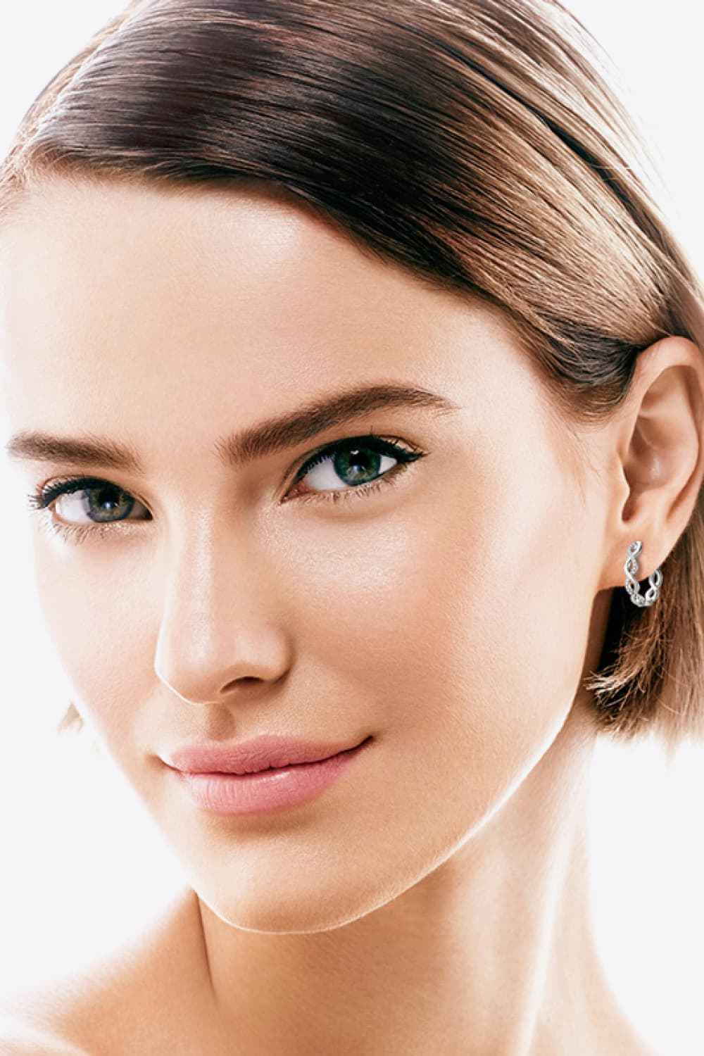 Moissanite Crisscross Hoop Earrings by Wild and Free Boutique