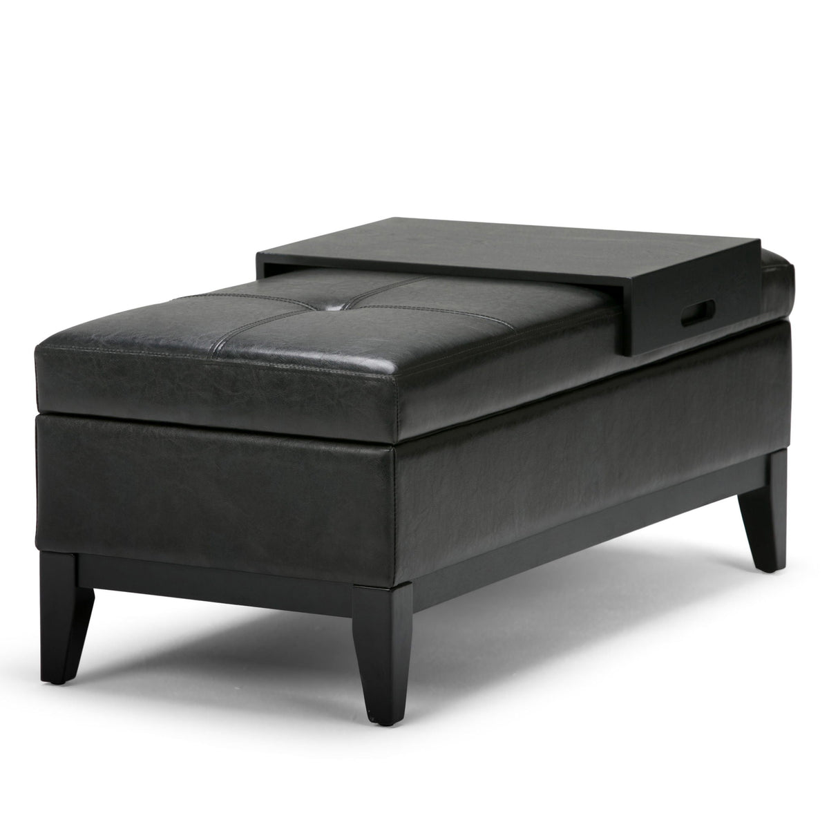 Oregon - Contemporary Storage Ottoman Bench With Tray by Unique Piece Furniture