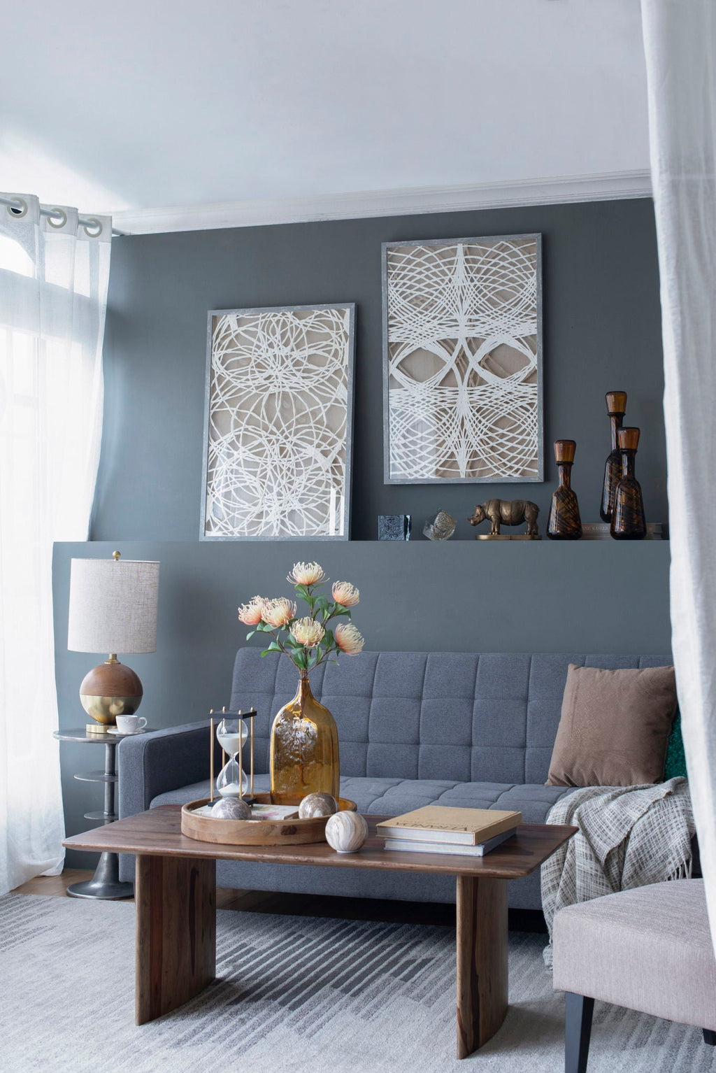 Leaf Shadow Box Wall Decor (Set of 2) - White / Gray by Unique Piece Furniture