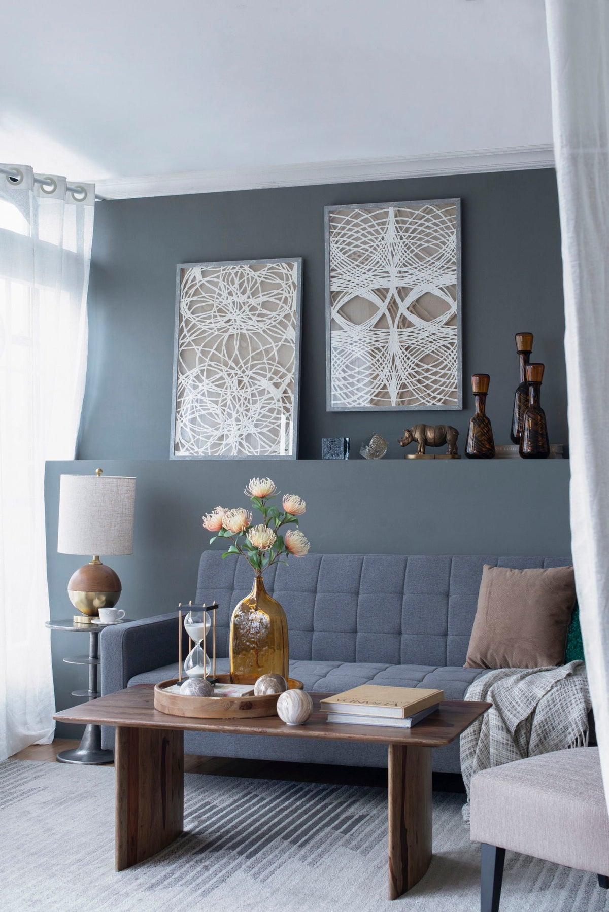 Leaf Shadow Box Wall Decor (Set of 2) - White / Gray by Unique Piece Furniture