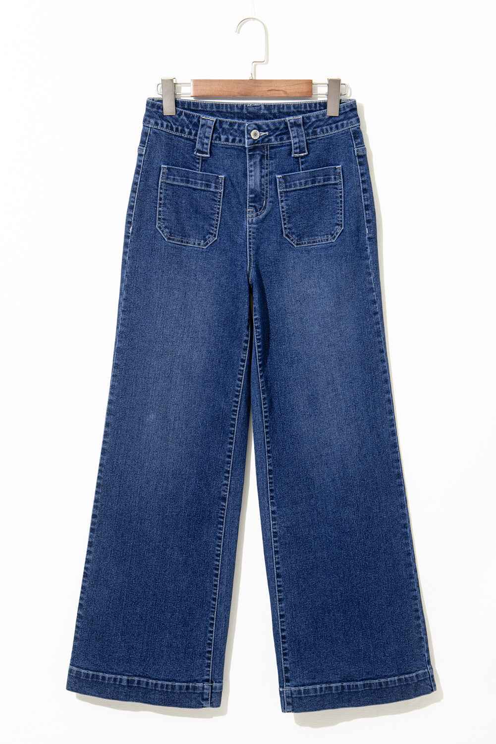 Sail Blue Wide Leg Pocketed High Waist Jeans by Dear-Lover Dropshipping