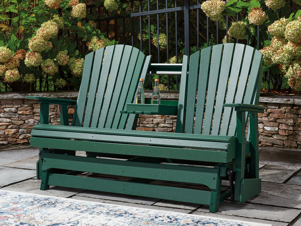 Shell Beach - Loveseat Glider - Green by Unique Piece Furniture