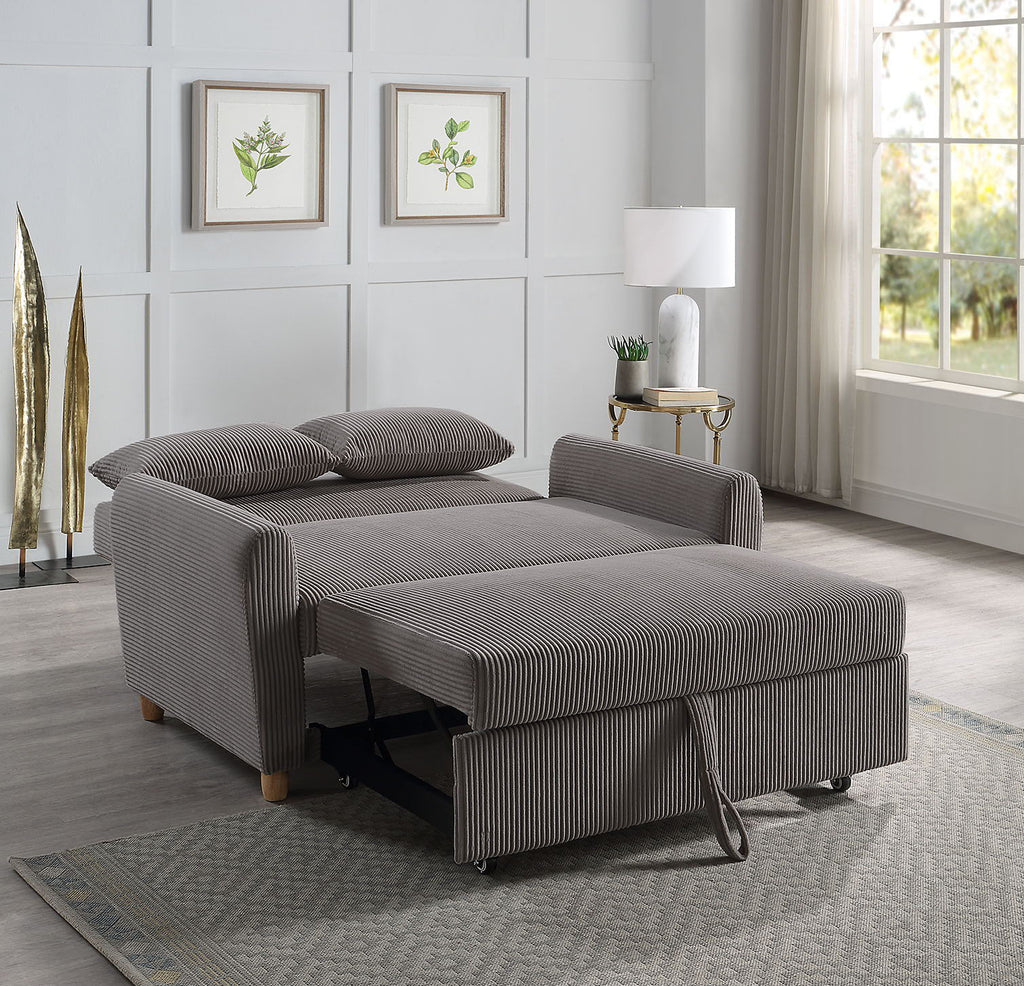 Justine - Convertible Sleeper Loveseat - Brown by Unique Piece Furniture