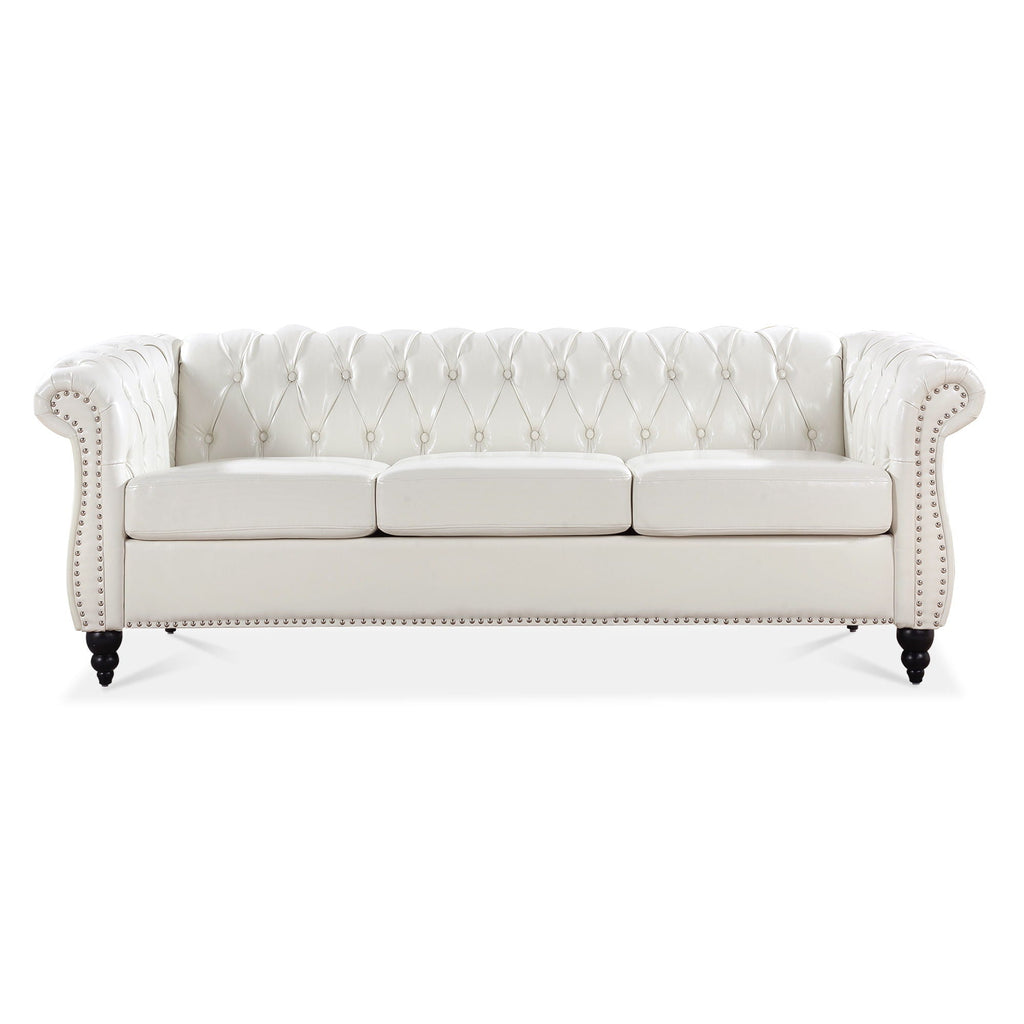 Rolled Arm Chesterfield 3 Seater Sofa by Unique Piece Furniture