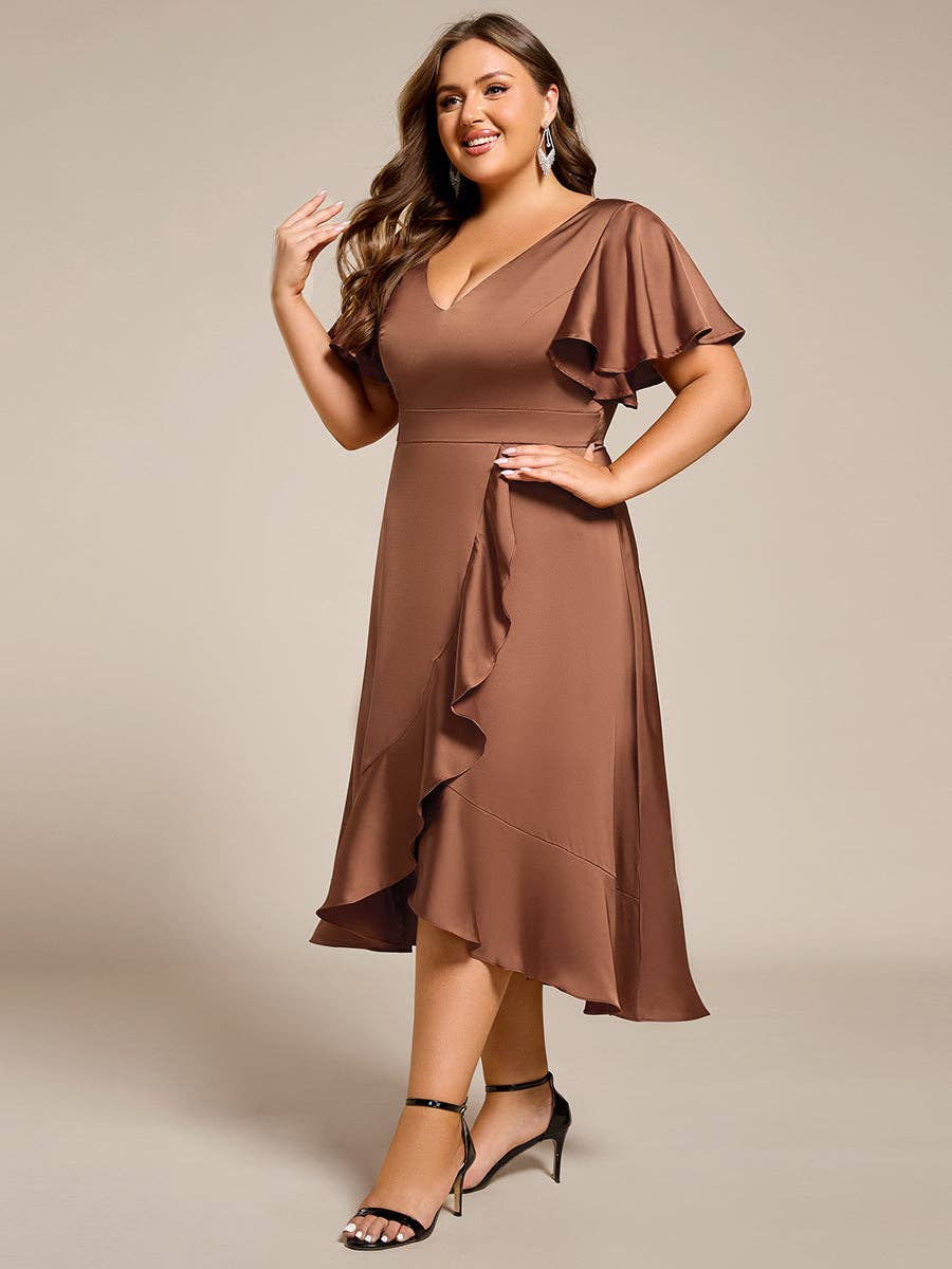 Elegant Satin Midi Dress by SLATE Boutique & Gifts