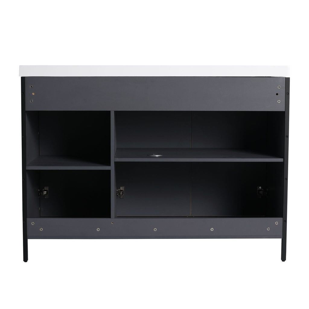 Contemporary Freestanding Bathroom Vanity With Adjustable Shelves by Unique Piece Furniture