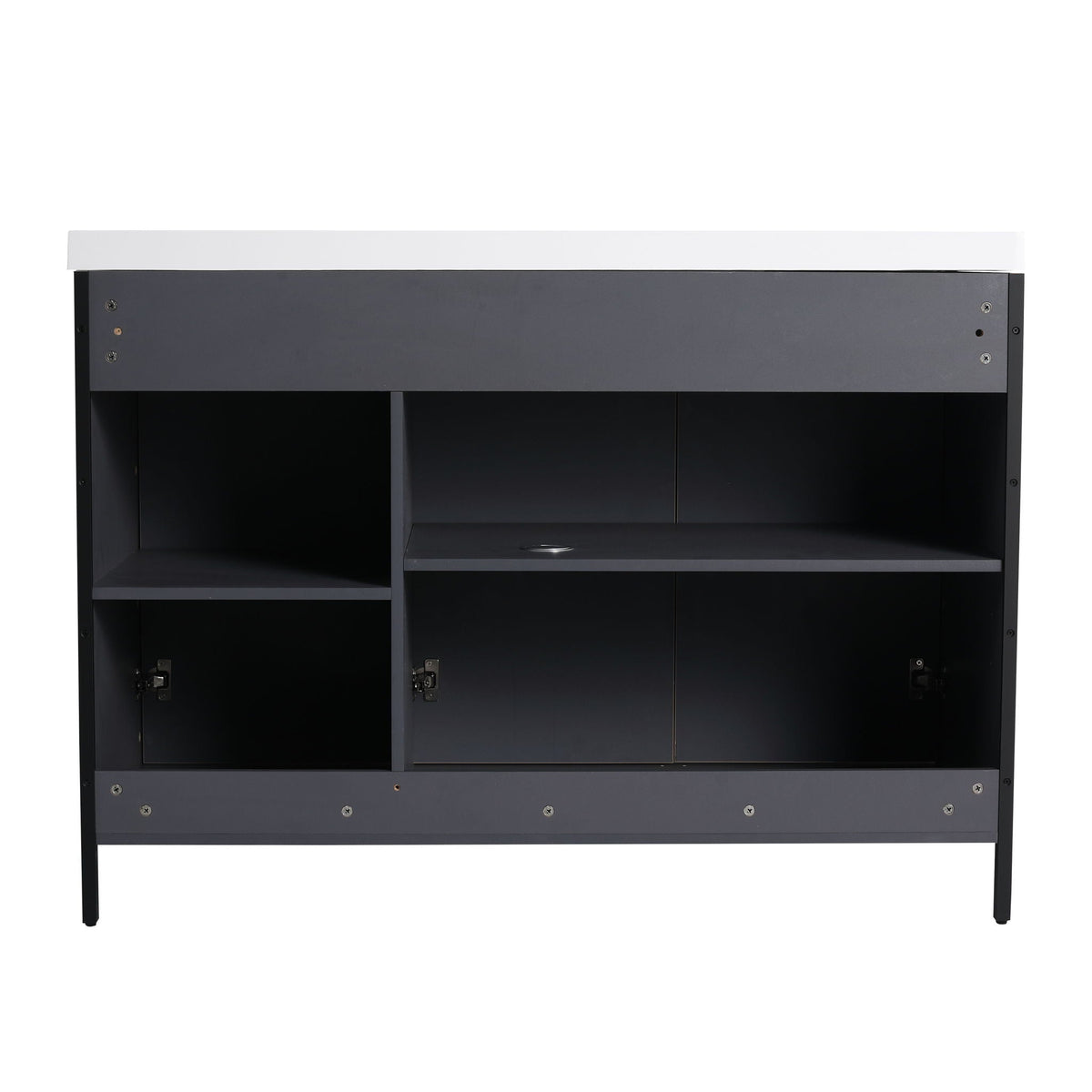 Contemporary Freestanding Bathroom Vanity With Adjustable Shelves by Unique Piece Furniture