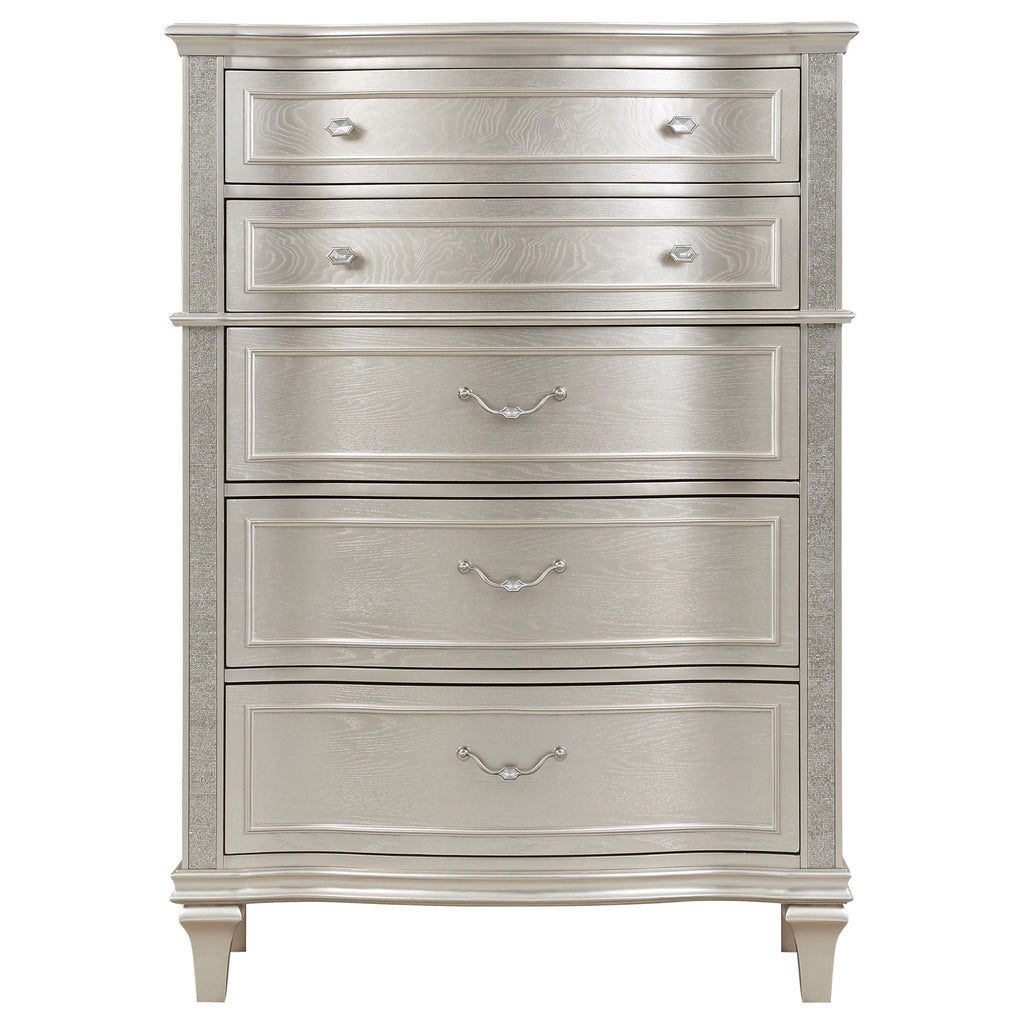 Evangeline 6-drawer Bedroom Chest Silver Oak by Unique Piece Furniture