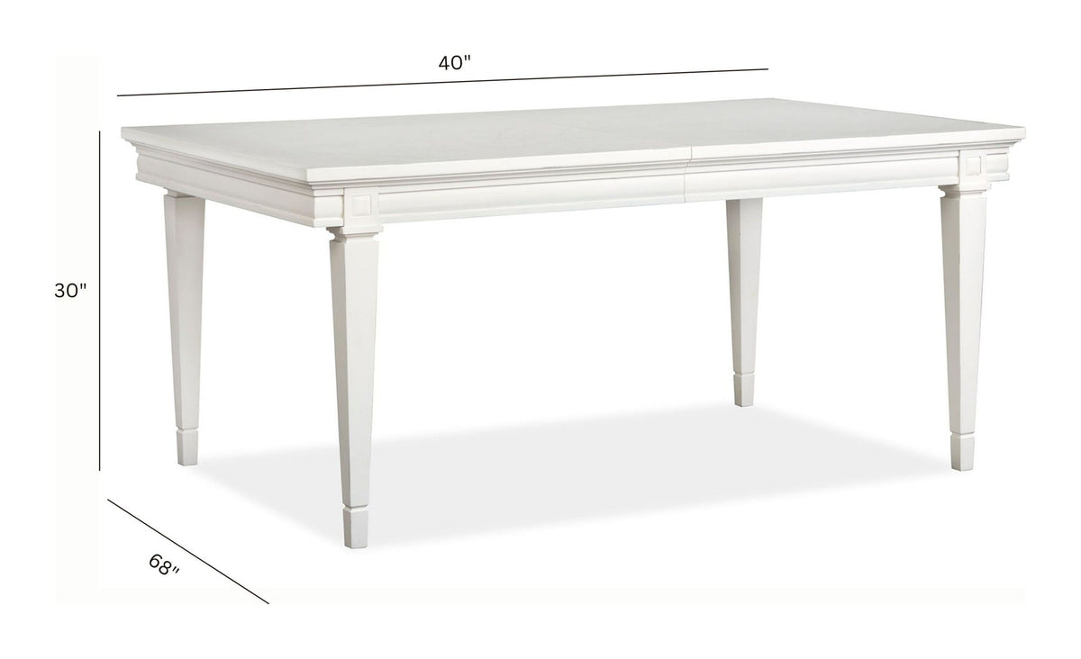 Willowbrook - Extendable Rectangular Dining Table - Egg Shell White by Unique Piece Furniture