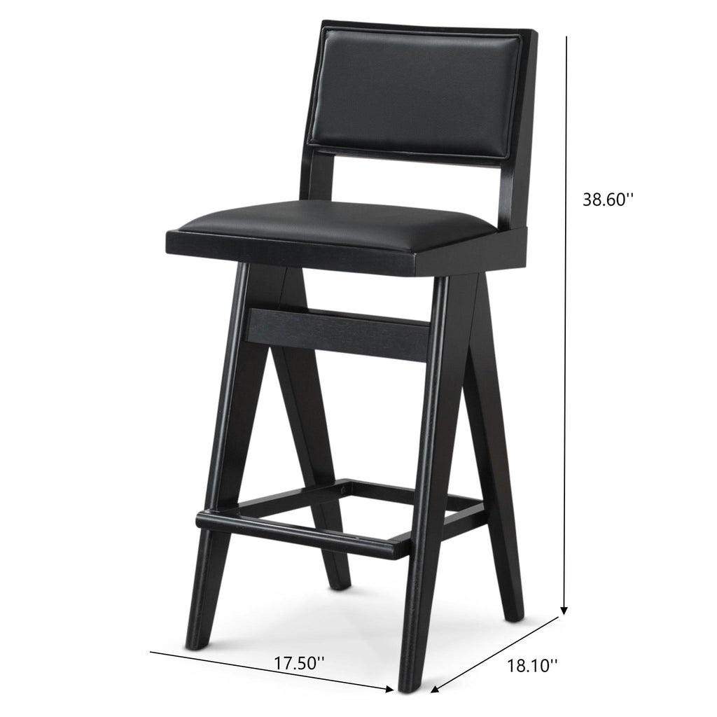 Keira - Bar Stool (Set of 2) - Black by Unique Piece Furniture