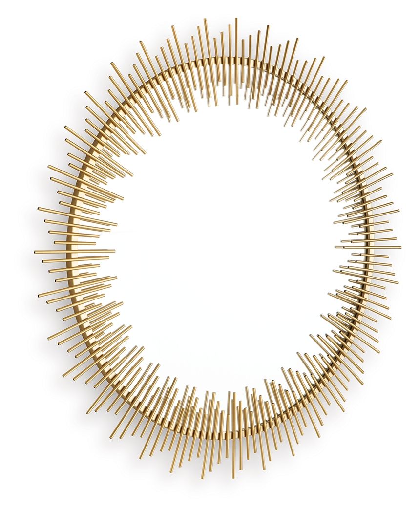 Wainport - Accent Mirror - Gold Finish by Unique Piece Furniture
