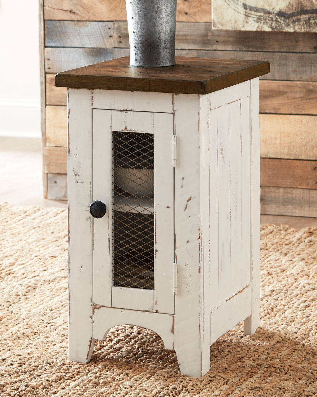 Wystfield - Chair Side End Table - White / Brown by Unique Piece Furniture