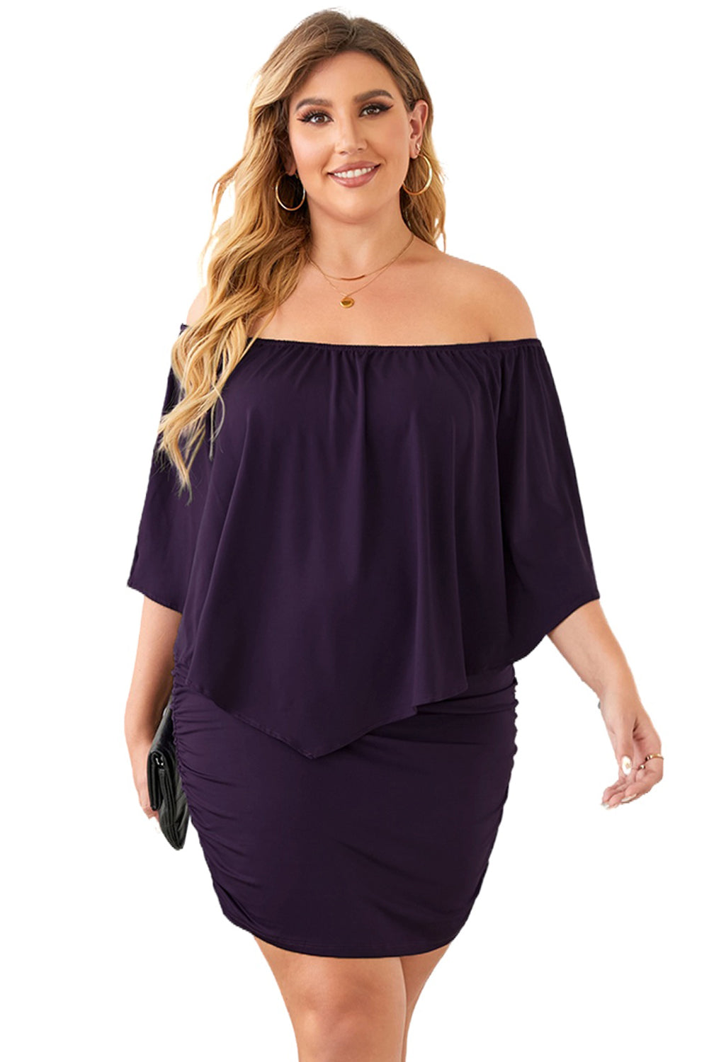 Plus size Dressing Layered Fiery Red Mini Poncho Dress by Wild and Free Boutique