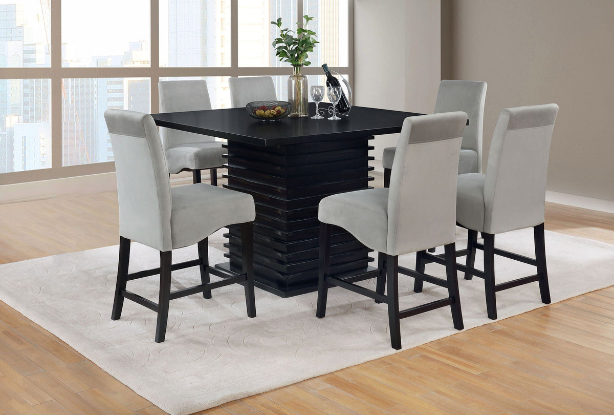 Stanton 7-piece Square Counter Height Dining Table Set Grey by Unique Piece Furniture