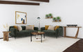 Jade 2-piece Chenille Upholstered Sofa Set Green by Unique Piece Furniture