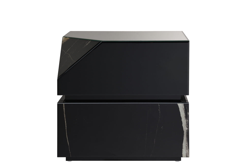 Drisana - Mirrored End Table - Black by Unique Piece Furniture