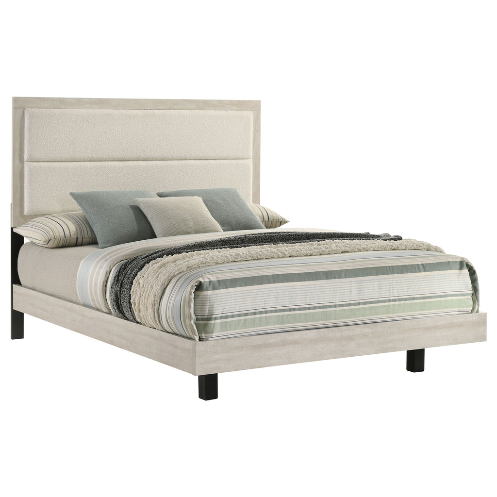 Trenton 54-inch Wood Queen Panel Bed Rustic Cream by Unique Piece Furniture